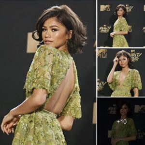 Zendaya attracts all eyes with her elegant and pure beauty in a green outfit.