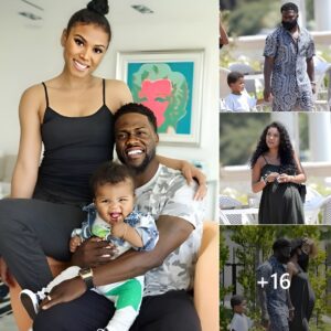 Comedian Kevin Hart was caught on camera having a happy moment with his wife Eniko Parrish and two-year-old son Kenzo Kash Hart when they went to lunch together at a luxury restaurant in Malibu.