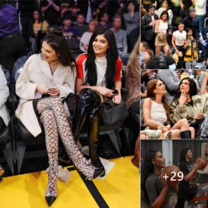 Kylie Jenner, Kendall Jenner, Kim Kardashian and baby Northwest had a fun day together. They watched an exciting NBA match together and "competed" basketball with each other.