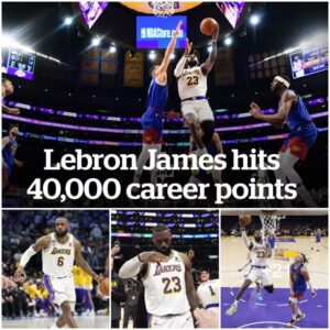 LeBron James Reaches 40,000 Points, Extending His NBA Career Scoring Record