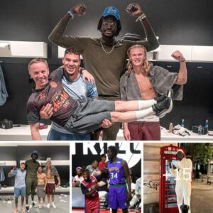 Man City Stars Stun Fans by Posing with Over 7ft NBA Giant: Haaland Looks Like a Dwarf Mushroom!