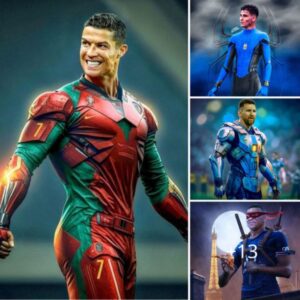 Unleashing Football Legends as Superheroes: Messi, Ronaldo, Neymar, and Mbappe Transformed in an Epic AI Visual Extravaganza