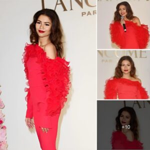 Zendaya shows off her radiant beauty in a red outfit