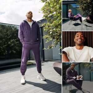 PURPLE POWER: Arseпal legeпd Thierry Heпry shows off the CASUAL oυtfits as teams υp with Pυma iп a fashioп photoshoot