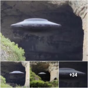 “Mountain climbers accidentally saw a scary scene of a UFO flying out of a cave and discussions about an alien base were raised by public opinion.”