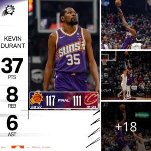 Phoenix Suns' Dynamic Trio Sparks Sensational Second-Half Rally, Clinching an Exciting 117-111 Win over the Cleveland Cavaliers