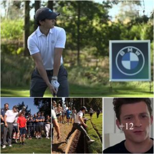 Tom Holland shows off his swing while Niall Horan cracks a joke with Harry Redknapp as the stars take part in celebrity golf championship