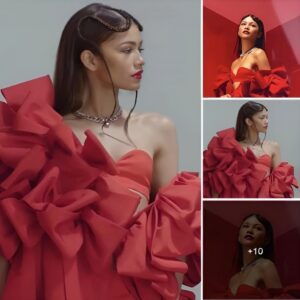 Zendaya attracts all eyes with her bright red outfit