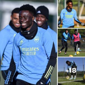 Bukayo Saka appeared at the training ground with NEW hair after Arsenal’s training trip