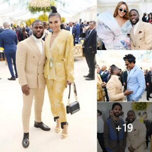 Kevin Hart and his wife Eniko Parrish joined the stars at the Roc Nation luncheon