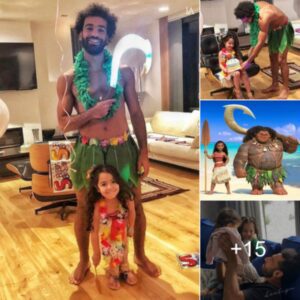 ‘Proud dad’ Mohamed Salah dresses up as Maui from Disney film Moana to celebrate daughter’s birthday