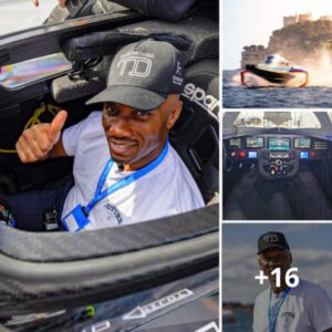 Drogba ventures into thrilling oceanic adventures aboard a $10M RaceBird cockpit