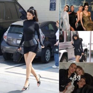 "Kylie Jenner seen up and about Los Angeles just during the girls' party for the Kardashian-Jenner family dinner"