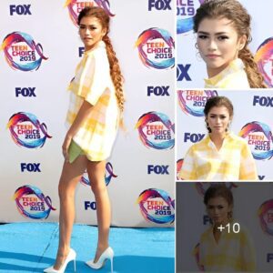 Zendaya once again affirmed her unique fashion style when wearing green shorts combined with a patterned shirt.