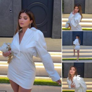 Kylie Jenner wears tight bodycon clothes, showing off her hot curves at a Mexican restaurant