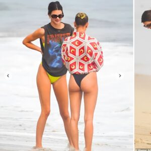 Kendall Jenner and Hailey Bieber "caused a storm" with hot bikinis in Malibu