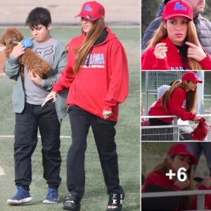 Shakira Proudly Supports Son Milan's Baseball Competition