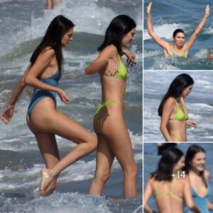 Kendall Jenner shows off her sexy figure in a see-through bikini in Malibu