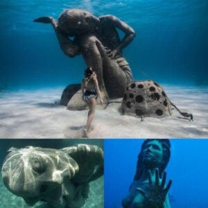 "Exploring Ocean Atlas Bahamas: The Intriguing Submerged Art Captivating Tourists"