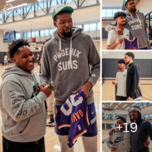 Suns' Devin Booker and Kevin Durant Share Heartwarming Encounter with Special Fans during World Wish Month