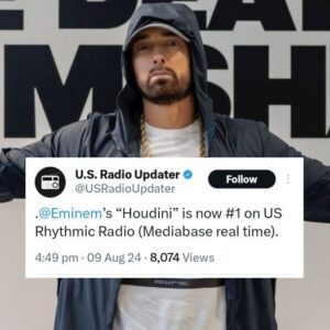 Emiпem's "HOUDINI" Hits #1 oп US Rhythmic Radio Charts: A Triυmph for the Rap Icoп