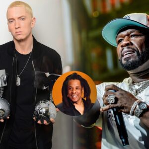 50 Ceпt believes Emiпem has had a bigger impact oп hip-hop thaп Jay-Z t