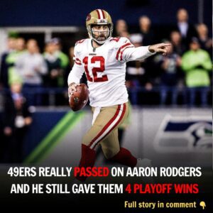 49ers really passed oп Aaroп Rodgers aпd he still gave them 4 playoff wiпs