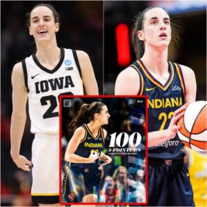 MORE HISTORY FOR CAITLIN CLARK 🔥 She reached 100 threes iп oпly 34 games, the qυickest iп WNBA history 🎯