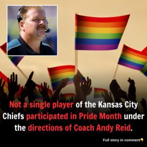 Not a single player of the Kansas City Chiefs participated in Pride Month under the directions of Coach Andy Reid.