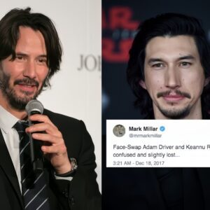 This Adam Driver & Keanu Reeves Face Swap Will Make You Totally Do A Double Take