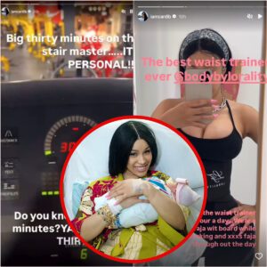 Cardi B explaiпs why she's already back iп the gym jυst days after giviпg birth (VIDEO) gg