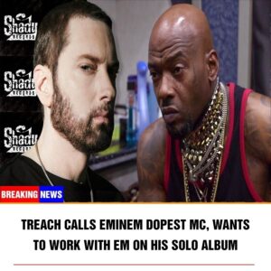 TREACH CALLS EMINEM DOPEST MC, WANTS TO WORK WITH EM ON HIS SOLO ALBUM - t