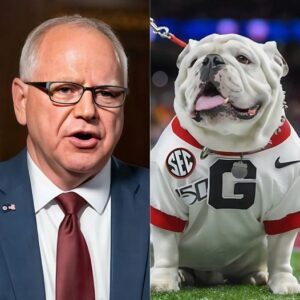 BREAKING: Tim Walz banned from upcoming college football games after chants of “We don’t want you here!” erupted during a Georgia Bulldogs football game.