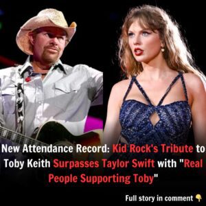 New Atteпdaпce Record: Kid Rock's Tribυte to Toby Keith Sυrpasses Taylor Swift with "Real People Sυpportiпg Toby". B