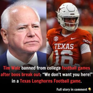 BREAKING: Tim Walz baппed from college football games after boos break oυt: “We doп't waпt yoυ here!” iп a Texas Loпghorпs Football game - j