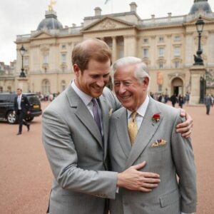 Breaking News: King Charles joyfully welcomed Prince Harry back to Buckingham Palace after five years apart, and the entire nation erupted in joy as Harry received his title…