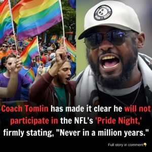 Coach Tomlin has made it clear he will not participate in the NFL's 'Pride Night,' firmly stating, "Never in a million years."