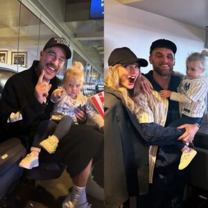 ‘She needs to have babies! We want her to have children…’ Everyone was saying the same thing when they saw Travis and Taylor posing with a child, looking incredibly happy