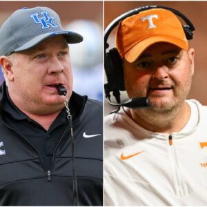 BREAKING NEWS: Kentucky Wildcats Head Coach Mark Stoops stuns fans with a four-word "threatening" message targeting Tennessee Volunteers' winning streak, and here's Coach Josh Heupel's reaction... t