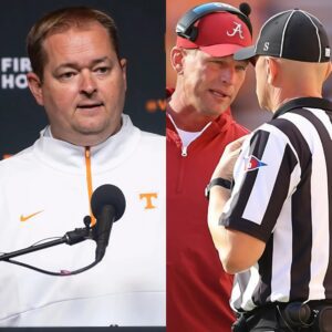 Josh Heupel reacted angrily after coach Kalen DeBoer stated that the Tennessee Volunteers' victory over Kentucky was partly due to dirty play and partly due to biased refereeing. t