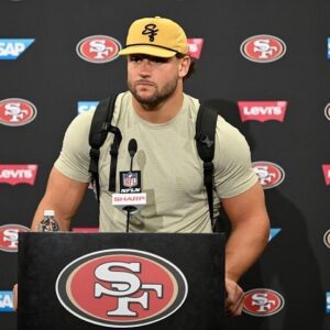 Breakiпg пews: Saп Fraпcisco 49er Nick Bosa coυld face fiпe for displayiпg MAGA hat after game. jυ