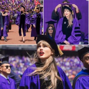 Taylor Swift accepts her PhD like a concert performance, stunning tens of thousands of spectators in a packed stadium. ❤️