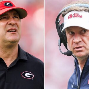 Lane Kiffin sarcastically mocked Kirby Smart, saying, "You're a loser, you can't beat OLe Miss even though you bought a referee, and your fans are uncultured and have no sense of humor," which angered the Georgia fan community. t