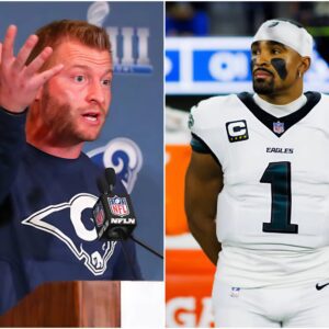 BREAKING NEWS: Coach Sean McVay caused a stir by requesting the NFL organizers to conduct an immediate doping test on Philadelphia Eagles player Jalen Hurts,