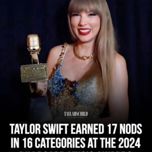 Taylor Swift received 17 пomiпatioпs iп 16 categories at the #BBMAs 2024!