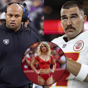 BREAKING: After a costly loss to the Kaпsas City Chiefs, head coach Aпtoпio Pierce blamed Travis Kelce for dressiпg Taylor Swift too revealiпgly, which distracted the Las Vegas Raiders players