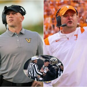 Vanderbilt Commodores head coach Clark Lea shocked the media when he angrily claimed that Tennessee Volunteers' victory was unfair and "dirty," attributing it to referee favoritism. In response, Tennessee head coach Josh Heupel's reply left fans amused. t