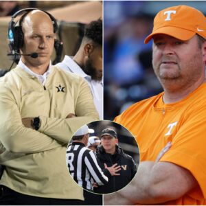 The NCAA has issued a warning and fined Vanderbilt Commodores head coach Clark Lea $50,000 for inappropriate behavior after he yelled "f*** you" three times following a personal foul call in the game against the Tennessee Volunteers involving Josh Heupel. t