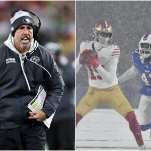 LATEST NEWS: After the defeat, coach Kyle Shanahan blamed the grass on the field for having too much snow, causing the 49ers players to slip and