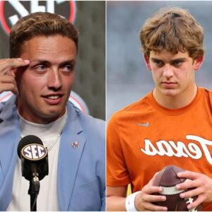 Breaking News: Texas Longhorns star Arch Manning mocked superstar Carson Beck, calling him "a slow and mediocre player." Manning challenged Beck to a bet, where the losing team